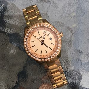 Rose Gold Fossil Watch